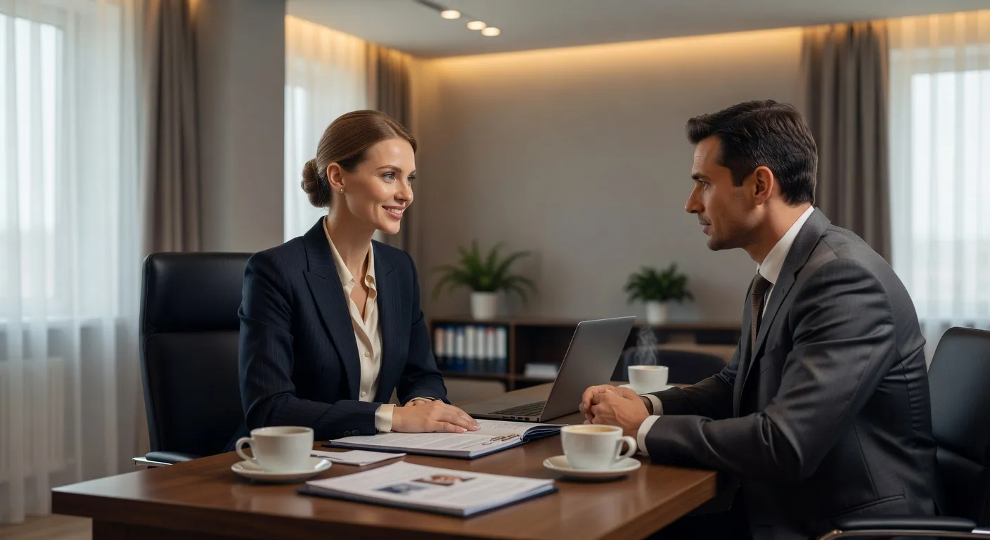 Consultation dans une agence matrimoniale russe avec une femme slave — Agence matrimoniale russe : le parcours d'une femme russe, a