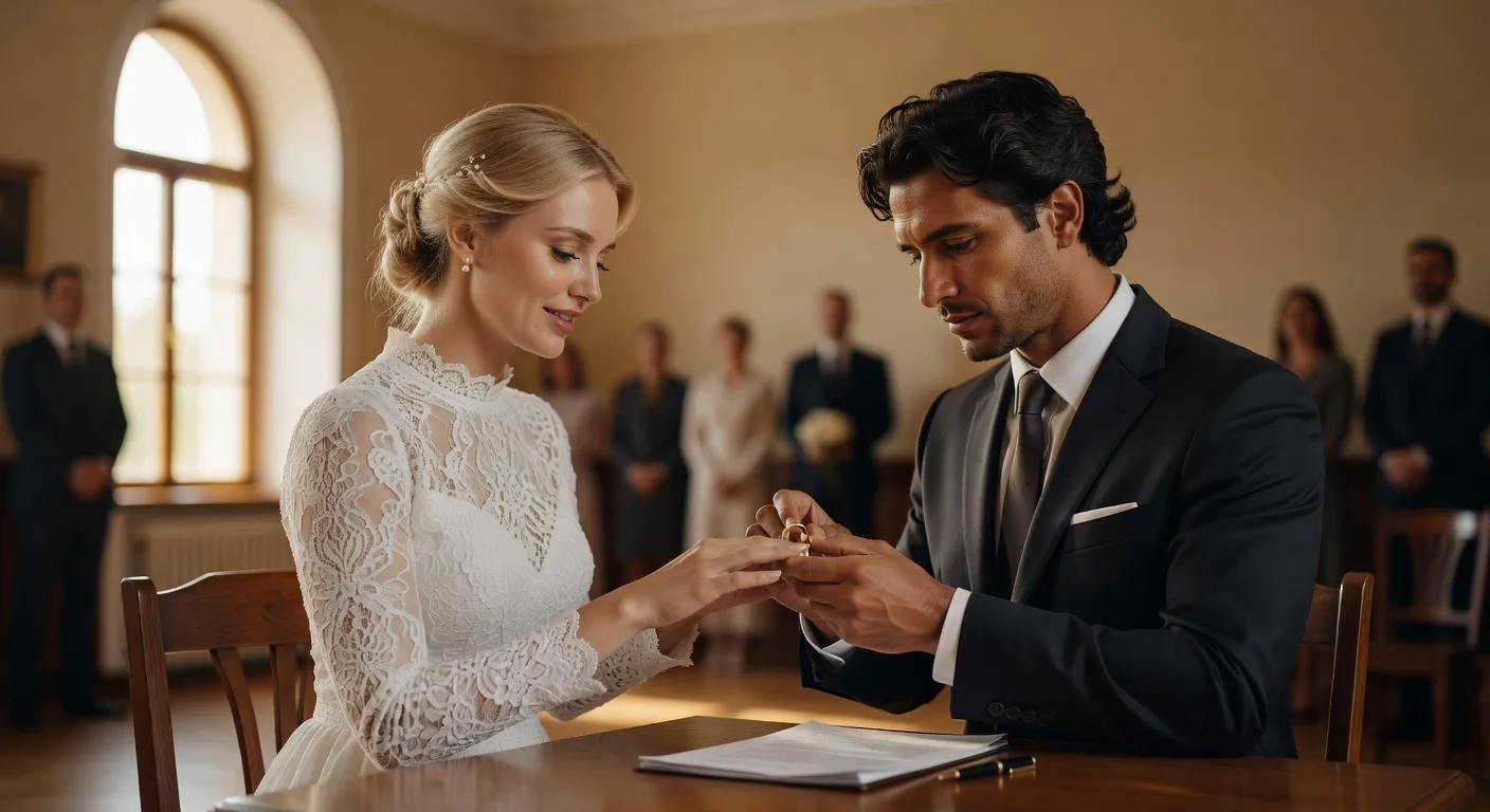 Echange des alliances lors d'un mariage franco-russe — Comment trouver une fiancee russe serieuse : motivations, et