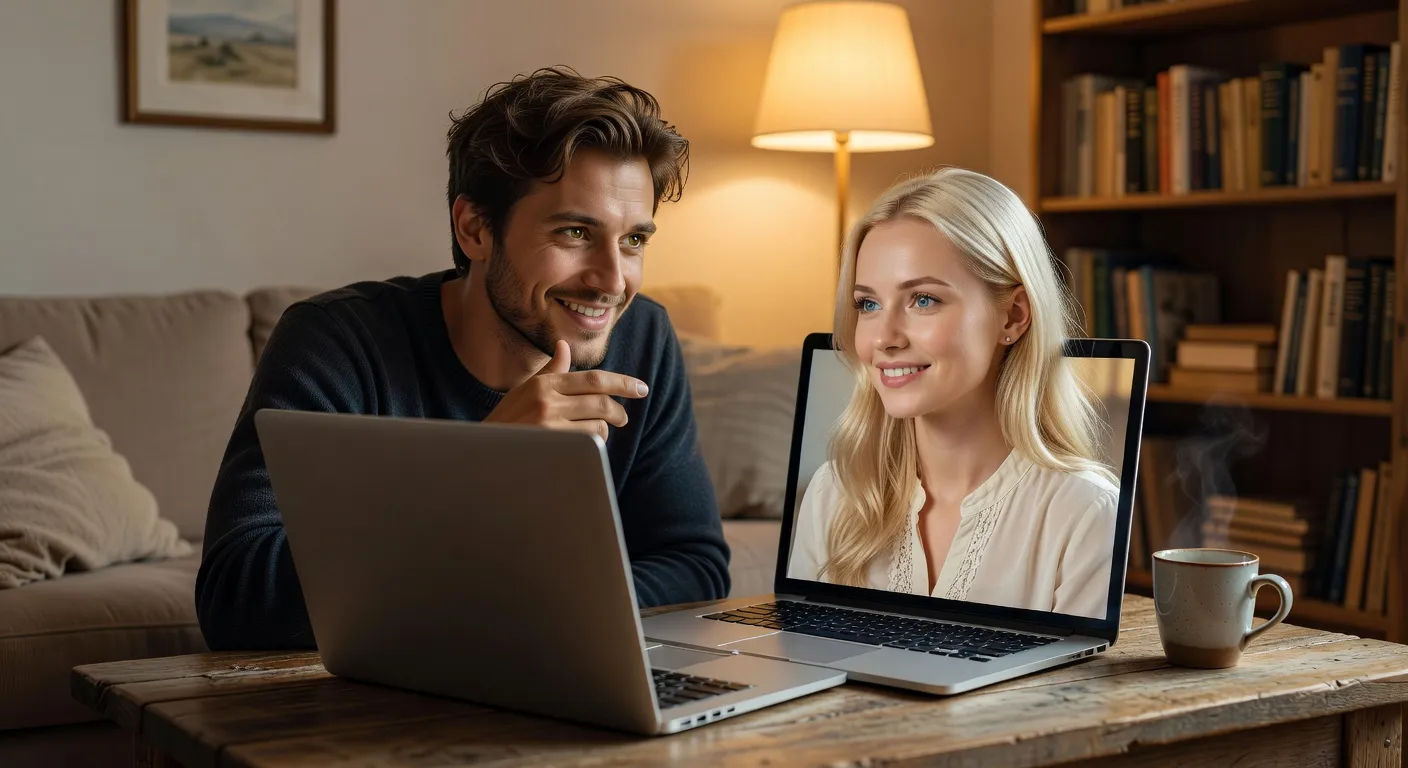 Conversation video entre un homme francais et une femme russe — Comment rencontrer une femme russe : le guide complet 2026